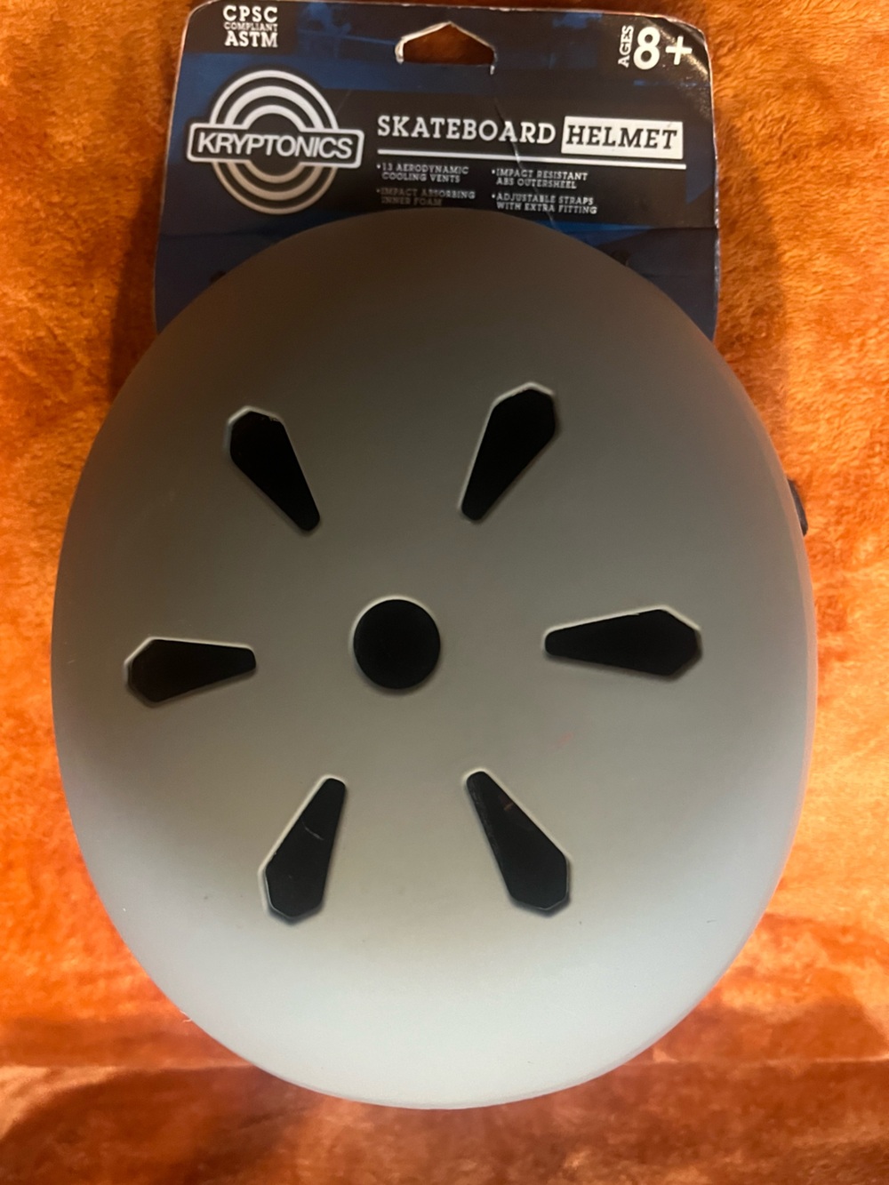 Kids Skate Helmet in Matte Gray